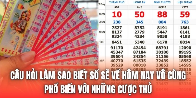 Câu hỏi làm sao biết số sẽ về hôm nay vô cùng phổ biến với những cược thủ